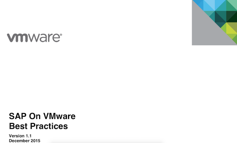 SAP on VMware Best Practices